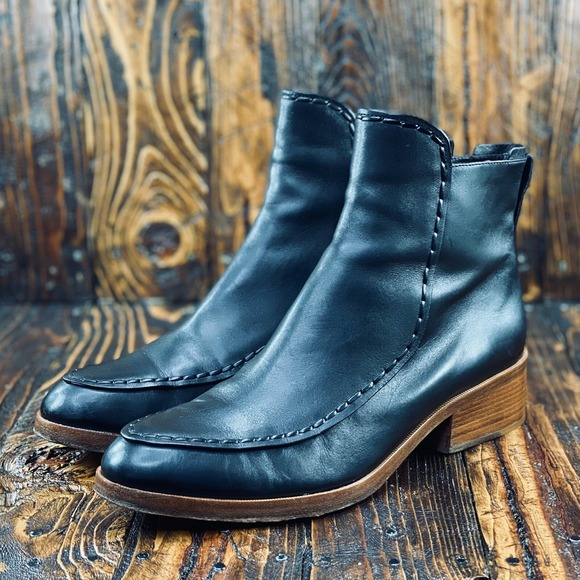 3.1 Phillip Lim Alexa Black Leather Saddle Stitch Ankle Boot Sz 40 / US 8.5 $725 - Picture 1 of 9